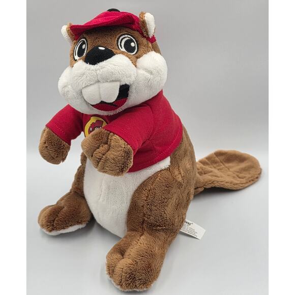 Bucees Beaver Mascot Plush 10" Red Shirt Hat - Picture 1 of 8